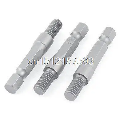 

3pcs 6mm M6 Male Thread 7mm Hex Shank Electric Drill Chuck Adapter