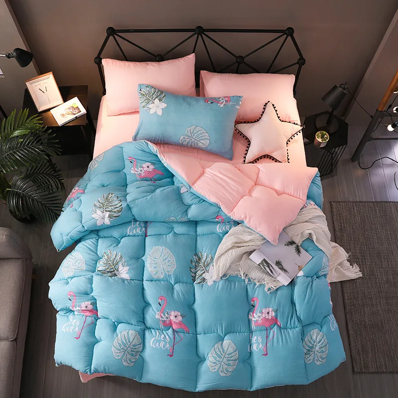 

Bird Print Thicken Warm Comforter/blanket/quilt/duvet for Winter Filling Feather Fabric Stitching Bedding Free Shipping