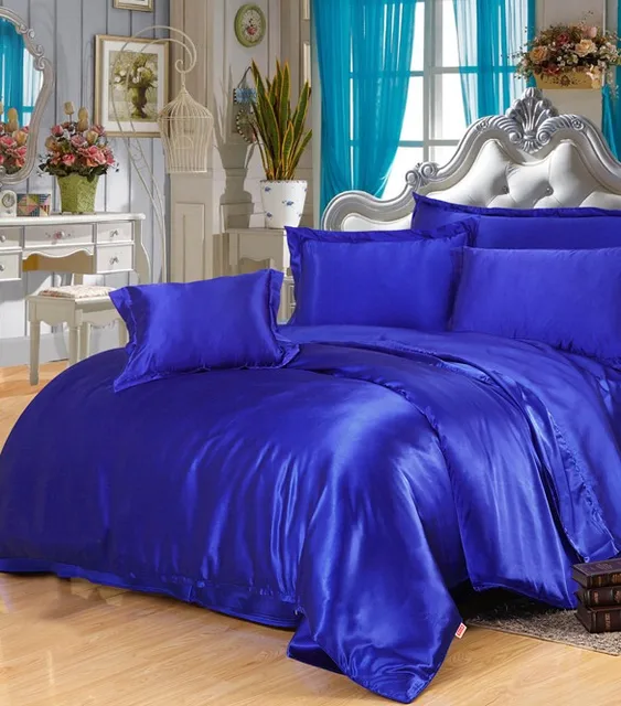 silk comforter sets royal blue satin bedding set sheets duvet cover royal blue silk sheets