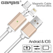 Magnetic Charger Adapter Cable For Iphone/Android Mobile Phone 2IN1 Magnet Mirco USB Cable For iPad/iphone/samsung Magnetic Wire