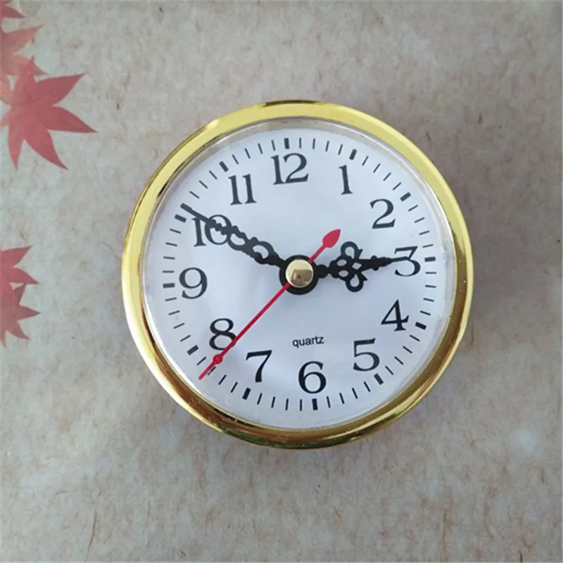 

2PCS Gold Diameter 80mm Quartz Insert Clock Built - in Clock DIY Desk Clock Kits