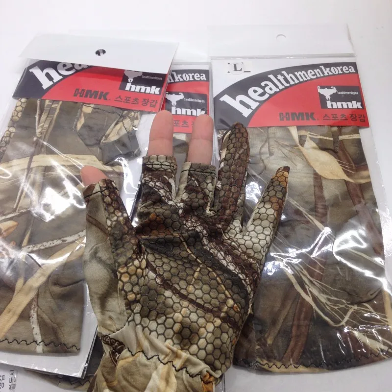 Camo skidproof gloves Outdoor gloves For hunting fishing Mountaining  Free shipping (4)