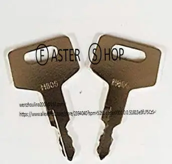 

Pair (2 keys) FOR Takeuchi Equipment Key-Ignition key for Gehl, Hitachi, Mustang, New Holland, Takeuchi, Part Number H806