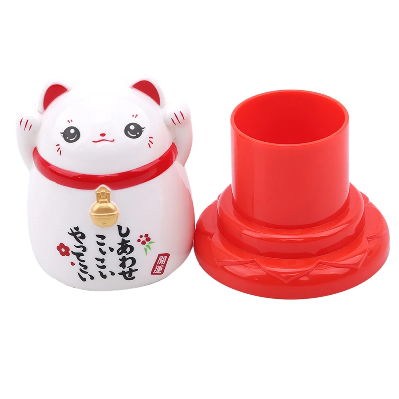 Китай Lucky Cat Диспенсер Для Зубочисток коробка держатель гостиная кухонные