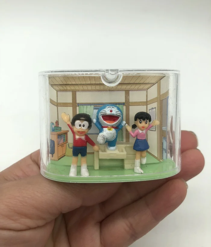

Original Garage Kit Amine: Doraemon with Nobita Dolls in display Movie Scene Action Figure Collectible Model Loose Toy Gifts
