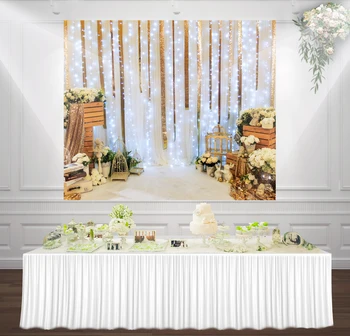 

HUAYI Wedding Floral Bridal Shower rose flower white curtain Wedding Decor Photo Booth photography backdrop background lw-1128