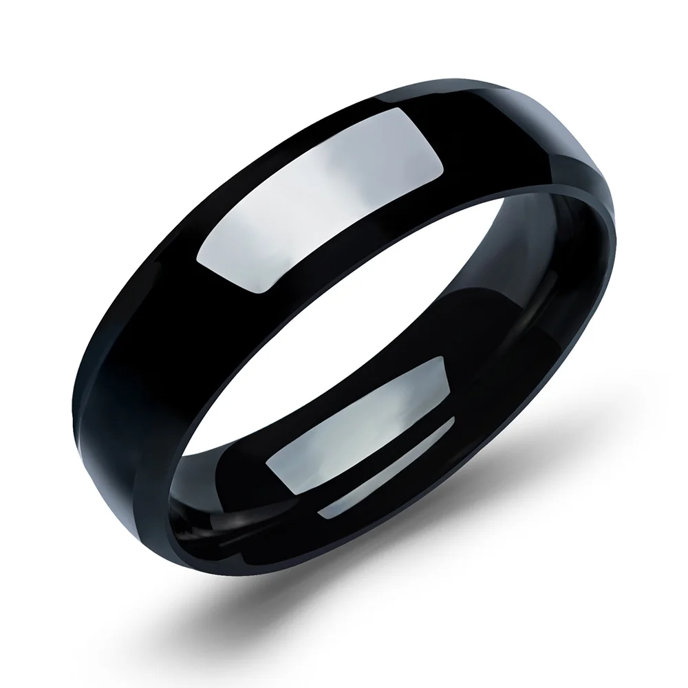 Bobotuu Moda Corte En Blanco Y Negro Anillo De Cerámica De Bobotuu Moda Corte En Blanco Y Negro Anillo De Cerámica De