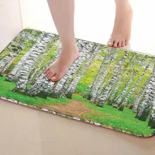 Березовый лес Стиль Ванная комната Коврики, забавные Нескользящие Для ванной Коврики, Занавески для душа Интимные аксессуары, Коврики Чинг вашей душе Шторы