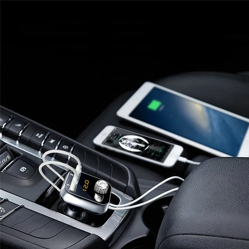 Bluetooth V4.0 Handsfree Car Kit fm передатчик беспроводной радио MP3 плеер USB Зарядка Поддержка u