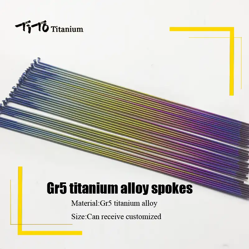 Тито 28/32/36 шт разноцветный titanium MTB/дорожный велосипед wheelgroup велосипедных спиц 2,0 мм и бесплатный наконечник для спицы - изображение