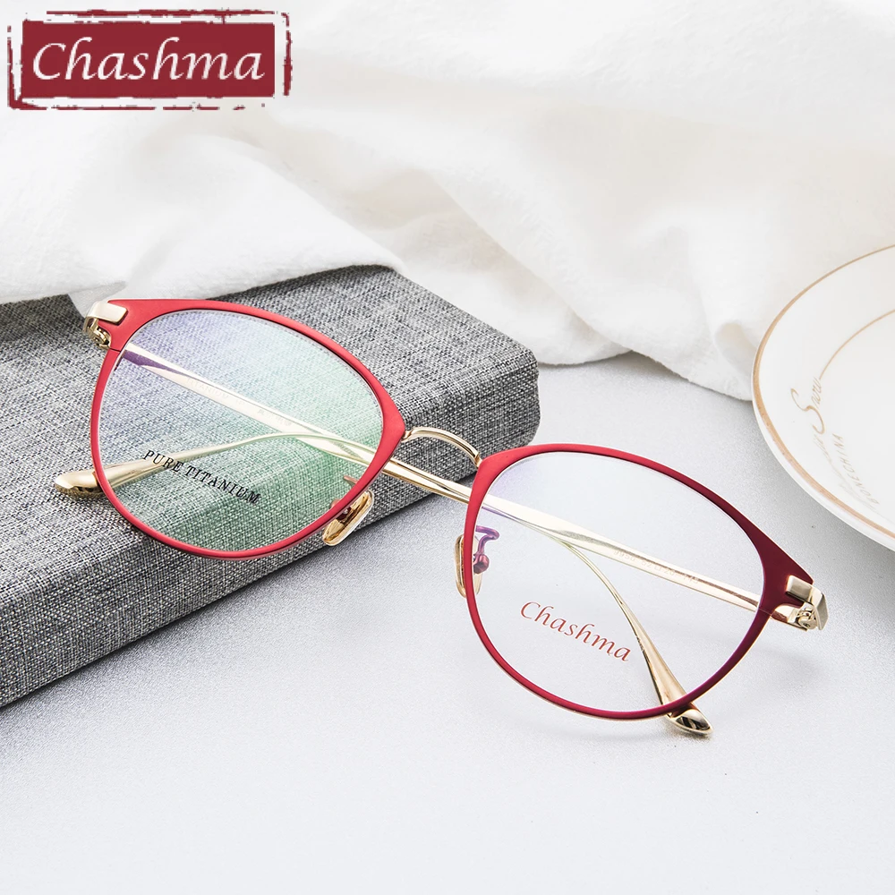 Женские и мужские очки Chashma оправа из чистого титана супер легкие очки|pure titanium