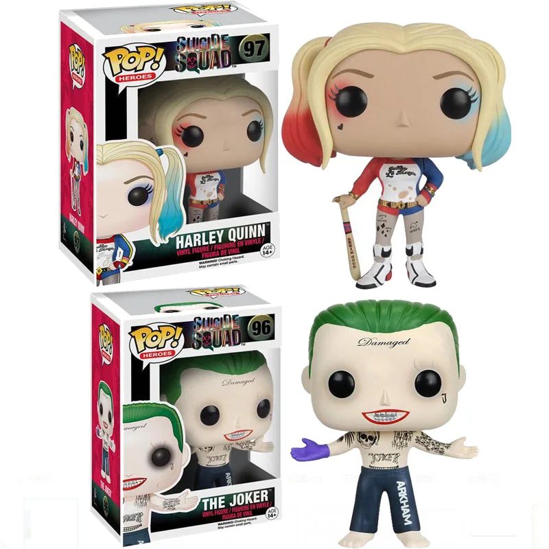 

Funko pop Suicide Squad Harley Quinn Joker 10cm Vinyl action Figure Collectible Model Kids Toy Children