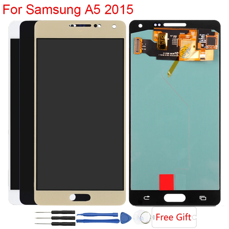 Pаспродажа Супер AMOLED A500F дисплей для samsung Galaxy A5 ЖК дисплей сенсорный экран A500F A5 2015 A500 A5000 A500FU A500H ЖК экран
