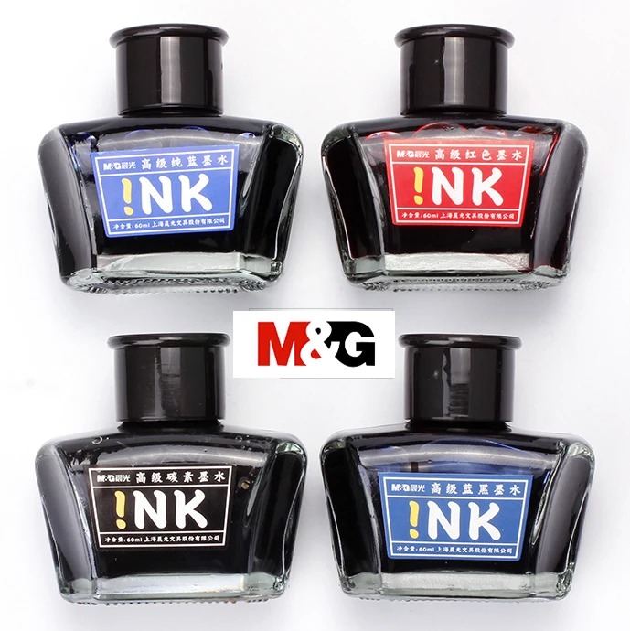 Fountain Pen Ink M G 60ml Glass Ink Bottle For Fountain Pens 4 Colors To Choose Office And School Stationery Free Shipping Ink Bottle Fountain Penfountain Pen Ink Aliexpress