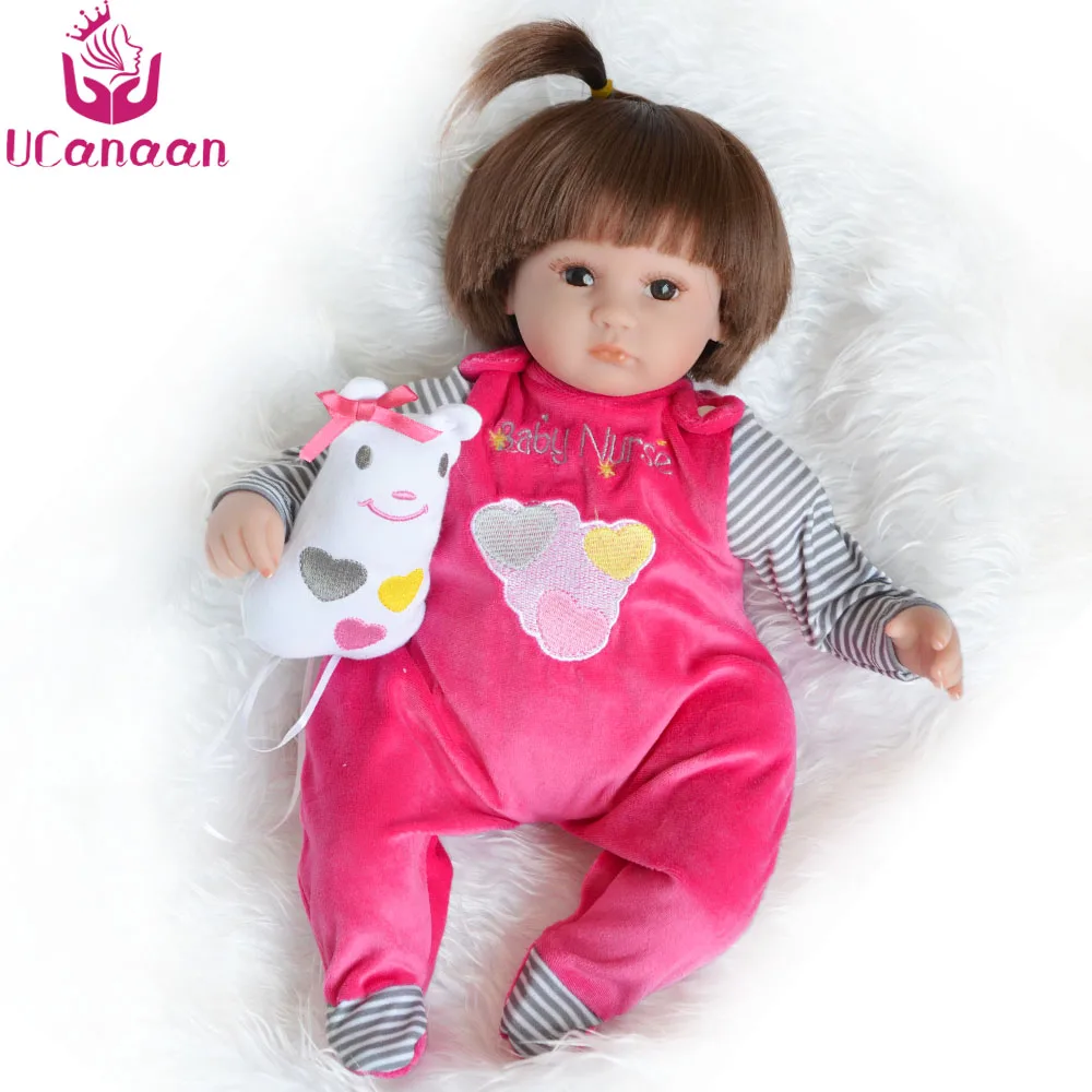 UCanaan 18''/ 45cm Soft Silicone Reborn Doll Handmade Realistic Pretty Girl Toys Clothes Body Dolls Reborn Baby Alive Bonecas UCanaan 18''/ 45cm Soft Silicone Reborn Doll Handmade Realistic Pretty Girl Toys Clothes Body Dolls Reborn Baby Alive Bonecas