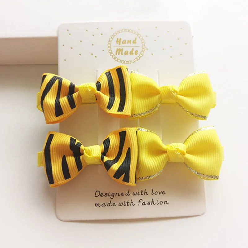 4 шт./2 пары детские заколки для волос с бантом|bow hair clip|fashion cliphair clip |