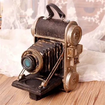 

Home Decoration Craft Vintage Miniature Figurines Old-fashioned Resin Camera Model Decor Craft New Year Gift Artificial Craft