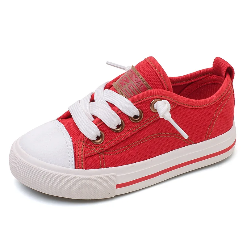 Kids Canvas Shoes 5 Pure Color Sewing Boys Girls Toddlers Sneakers