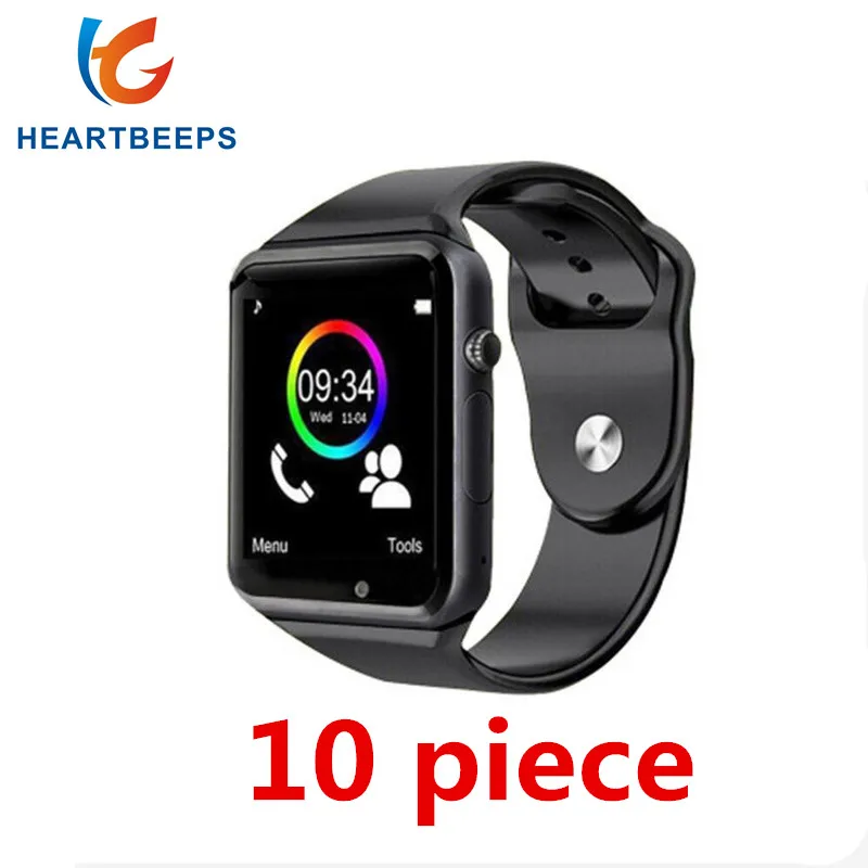 

10 piece Factory wholesale price A1 bluetooth smart watch for android phone support SMI/TF men women sport wristwatch