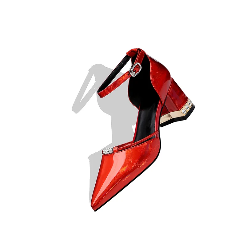 

2019 Ankle Strap Heels Women Sandals Summer Shoes Women Open Toe Chunky High Heels Party Dress Sandals Big Size