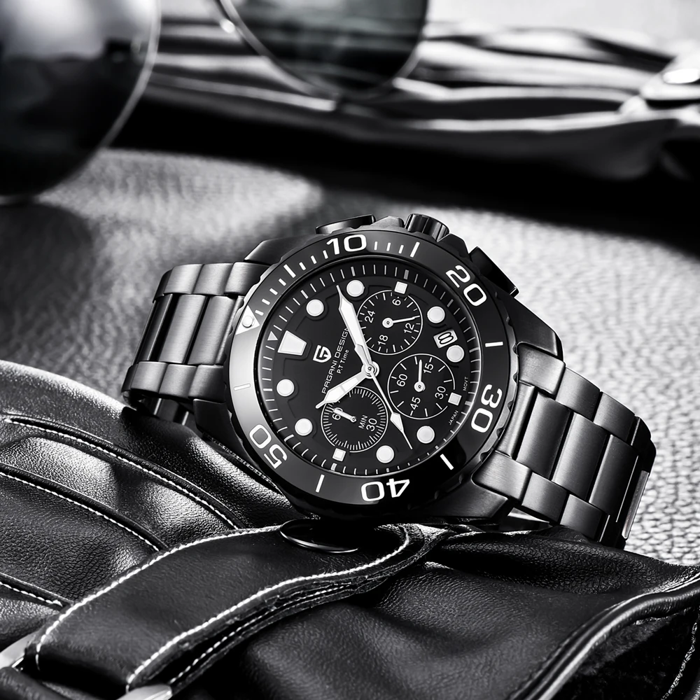 Pagani Luxury Quartz Men Watches Waterproof Sports clock Military Male wristWatch Business steel wa