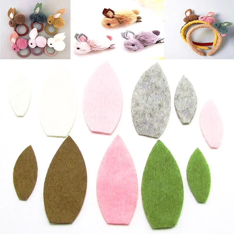 100 Pcs elf Felt Fabric DIY Crafts for Kids Manual Felt Flowers Animals toys Hairpin Clip Headwear Scrapbook Decor Accessories