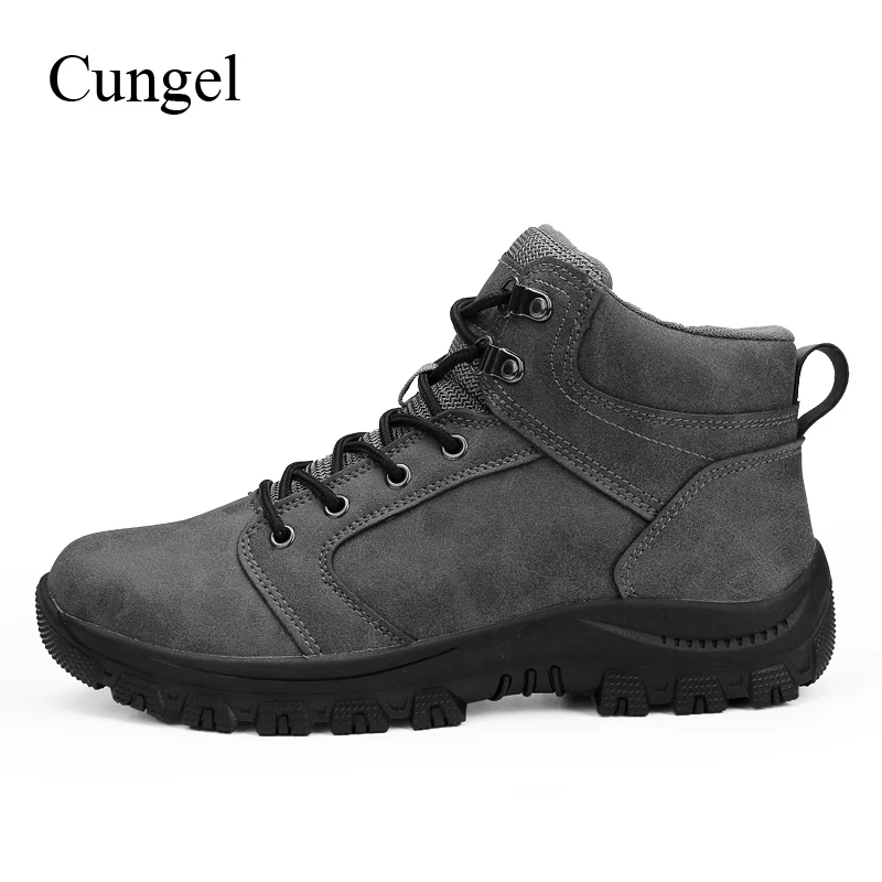 Cungel/большие размеры; Мужская Уличная походная обувь; треккинговые ботильоны; обувь для альпинизма; нескользящие охотничьи ботинки; износостойкие