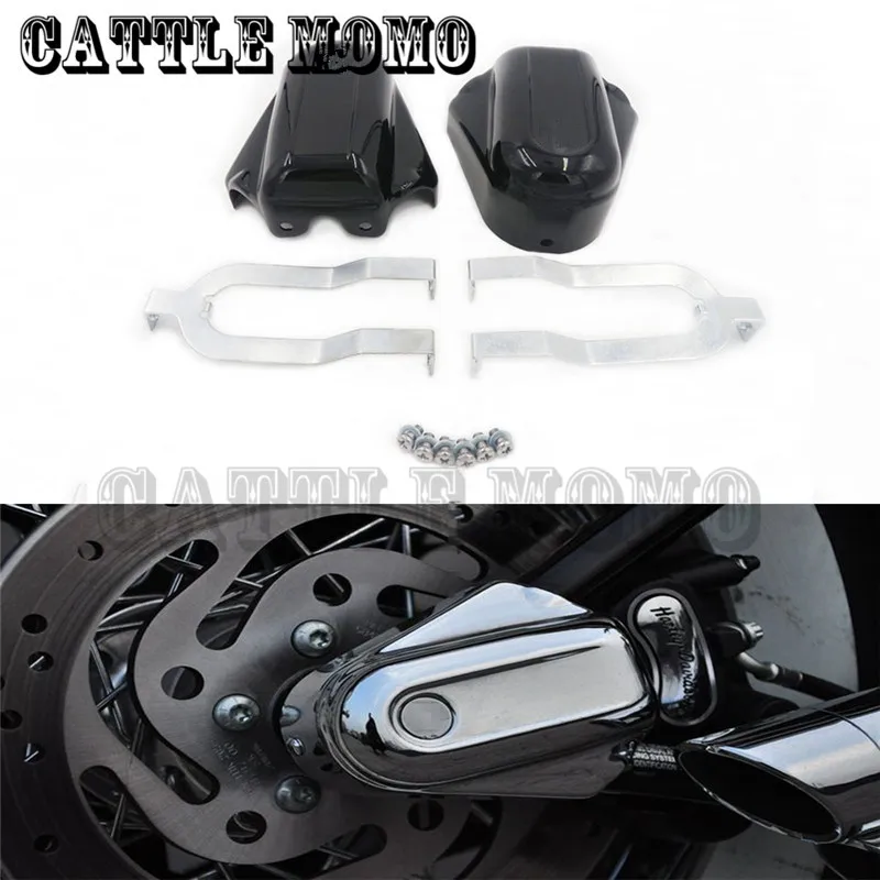Motor Shield Rear Axle Covers For Softail Deluxe FLSTN 2008 2009 2010