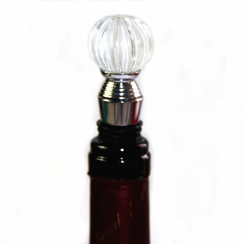 1PC Clear Crystal Glass Pumpkin Various Wine Cork Corkscrew Wine Bottle