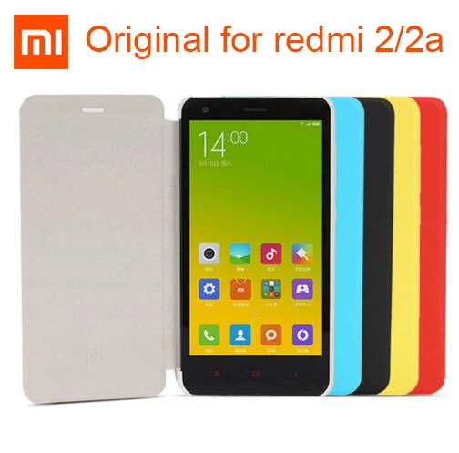 

100% Original Xiaomi Redmi 2 2A PU Leather Case Cover Flip case luxury material Redmi2 Redmi 2a genuine xiaomi brand