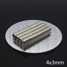 

100PCS disc D4*3mm N35 Small Round Magnetic magnet Strong powerful NdFeB magnets Dia 4mm x 3mm neodymium magnet 4*3 mm
