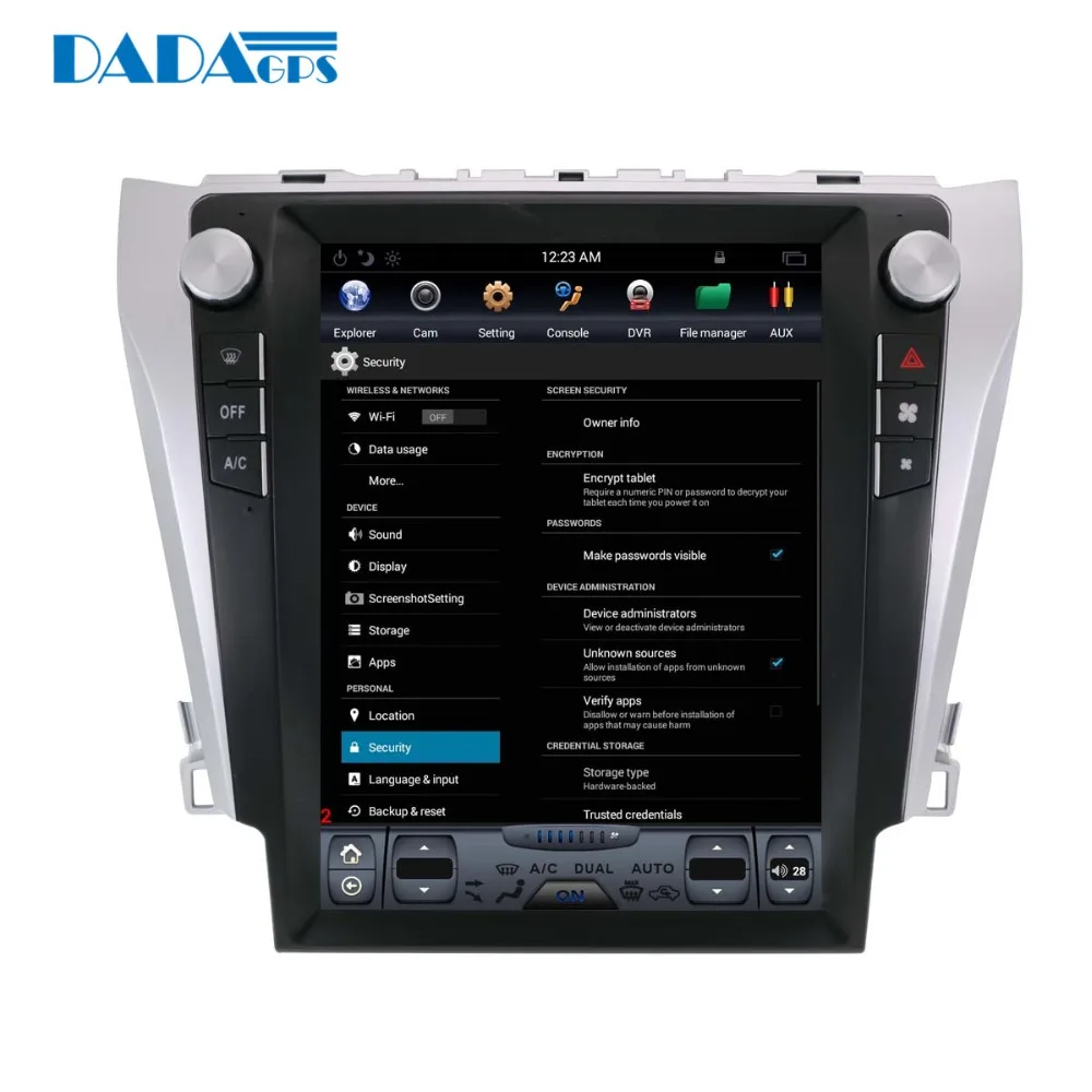 Perfect 12.1" Tesla Style Android Car Multimedia Radio No DVD Player For TOYOTA CAMRY 2015 2016 2017 Car Stereo GPS Navigation FM 7