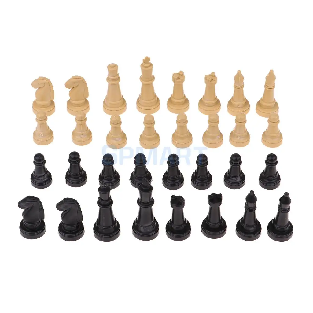 32Pcs/Lot 2'' Plastic Chess Pieces Only Board Game Checker Pawns Accessories Kids Children Adult Party Toys
