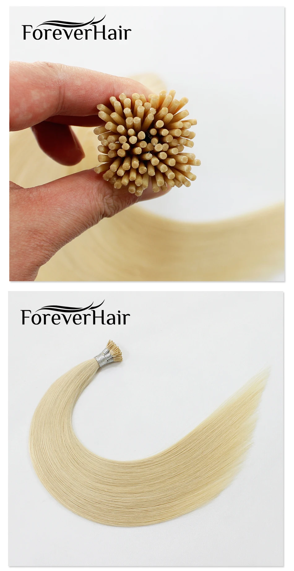 FOREVER HAIR 1 г/локон 16 "18" 20 "24" Настоящие Реми предварительно скрепленные человеческие волосы расширение кератин I Tip прямые человеческие волосы