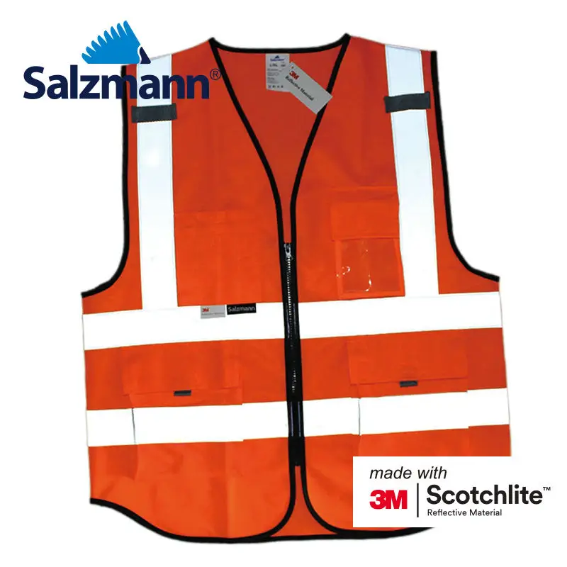 

Salzmann 3M Scotchlite Reflective Multi Pocket Safety Vest Orange