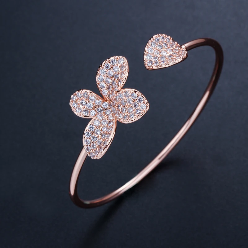 Flower Open Cuff Bangle 3