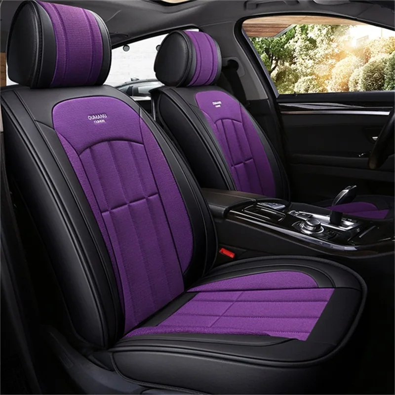 

leather linen car seat cover for Skoda fabia octavia laura rapid skoda superb kodiaq yeti ssuv roonster