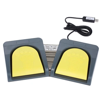 

PCsensor USB 2 Foot Switch Control Keyboard Multimedia Keyboard Gamepad Mouse String Action Pedal for medical machines tools PC