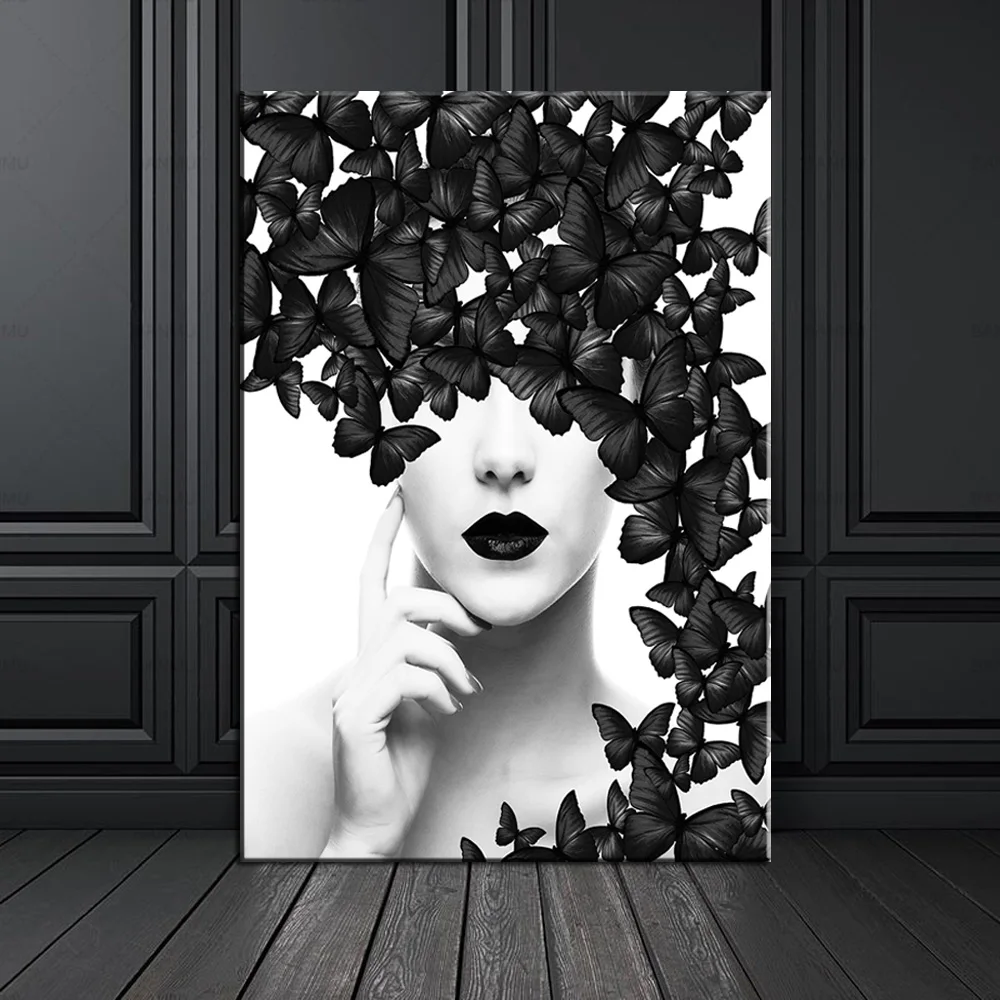 Fashion Girl Beauty Lips Wall Art Canvas Painting Nordic Posters And