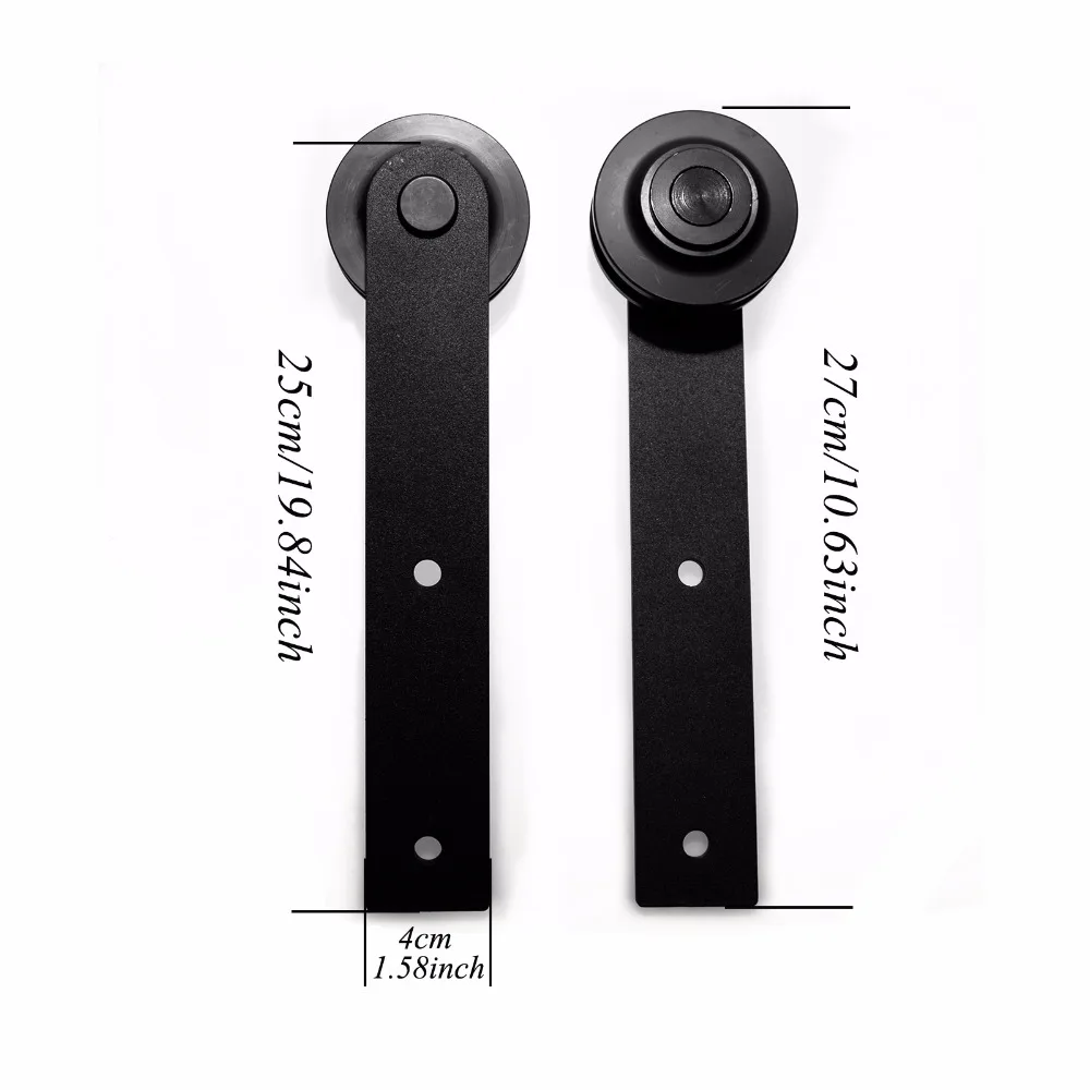 LWZH Sliding Door Hardware Kit Closet Barn Door Hardware Set I-Shaped Hangers for 10FT/11FT/12FT/12.6FT Sliding Double Door