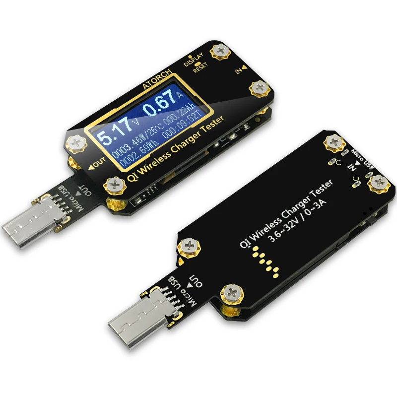 QI Беспроводное зарядное устройство Micro USB тестер напряжения Амперметр SAMSUNG S8 S6 Edge