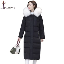 Большой размер 3XL зимний женский длинный пуховик утолщенный теплый пуховик Верхняя одежда с капюшоном Mujer Invierno Parkas Casaco XY358
