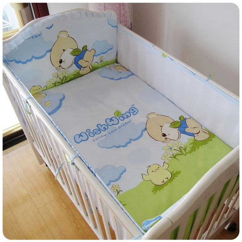 Promotion! 6PCS crib bumper baby cot sets baby bed bumper ( summer