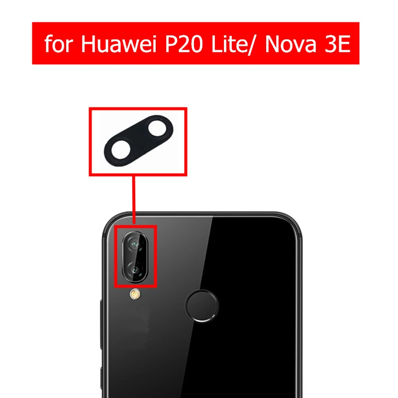 

2pcs for Huawei Nova 3E Camera Glass Lens Back Rear Camera Glass Lens for Huawei P20Lite with Glue Replacement Repair Parts