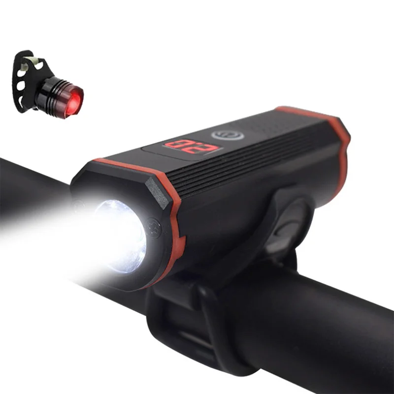 

Smart Bike Lights Set LCD Led Running Bicycle Front Light USB Fast Charging 18650 Battery Flashlight Mtb lantern Cycle Lamp