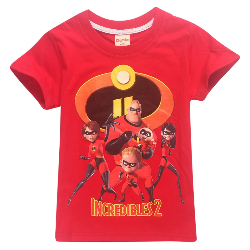 

Boys T Shirt The Incredibles 2 Cartoon Children T Shirts For Boys 2018 Girls Tees Cotton Tops Kids clothes 4-12Y