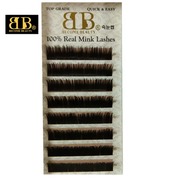 

100% Hand Made Individual Natural Mink Fur Lashes Eyelash 100% Real Mink lashes J B C D curl