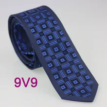 YIBEI Coachella темно-синий галстук-бабочка Окаймленный с Королевской клетчатой сеткой галстук для мужчин тонкий галстук 6 см красивые модные галстуки Corbata