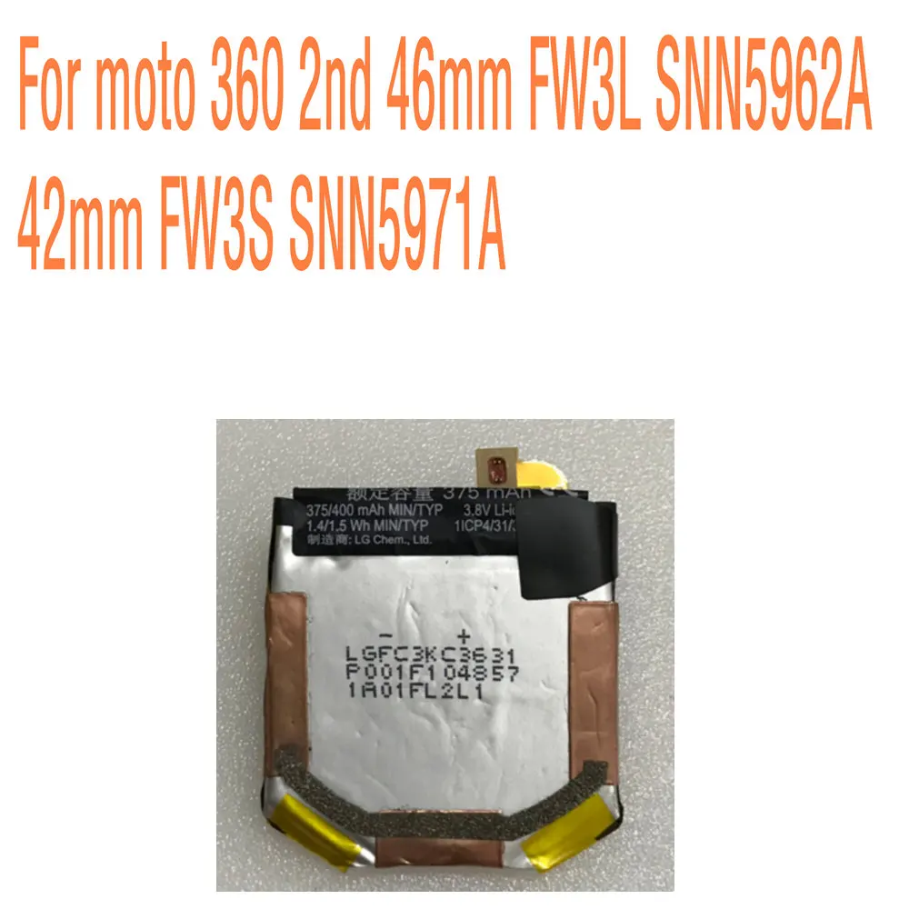 

NEW For moto 360 2nd 46mm FW3L SNN5962A 42mm FW3S SNN5971A Smart Watch Built-in High quality Battery