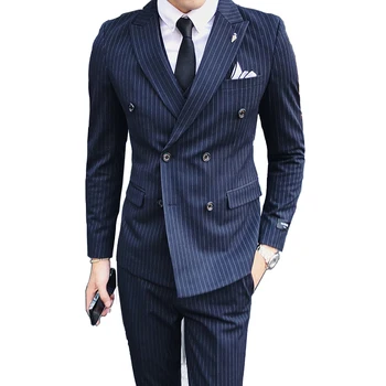 men's formal striped trousers